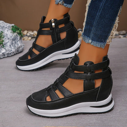 Falira™ Comfortable lightweight wedge sandals with side zipper