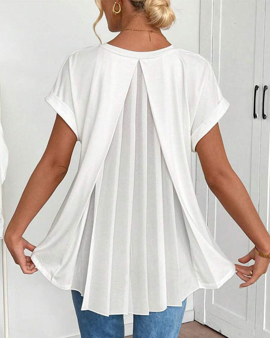 Ciela™ Lightweight Pleated Blouse with Flowing Draping