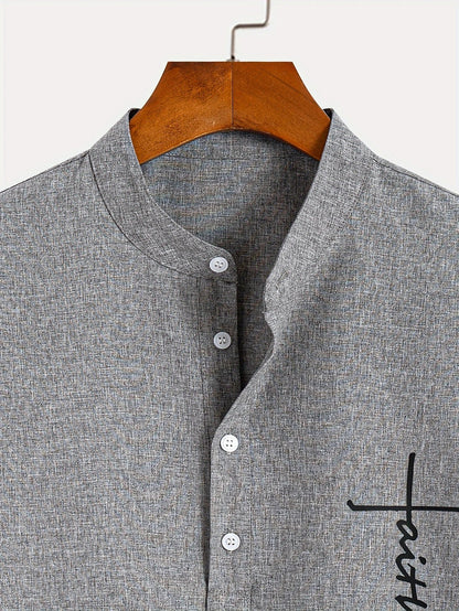 Hayes™ Elegant Short Sleeve High Collar Shirt