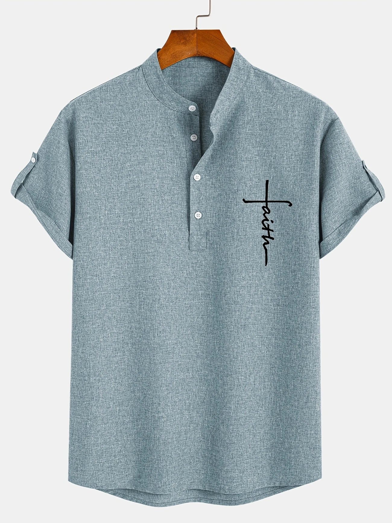 Hayes™ Elegant Short Sleeve High Collar Shirt