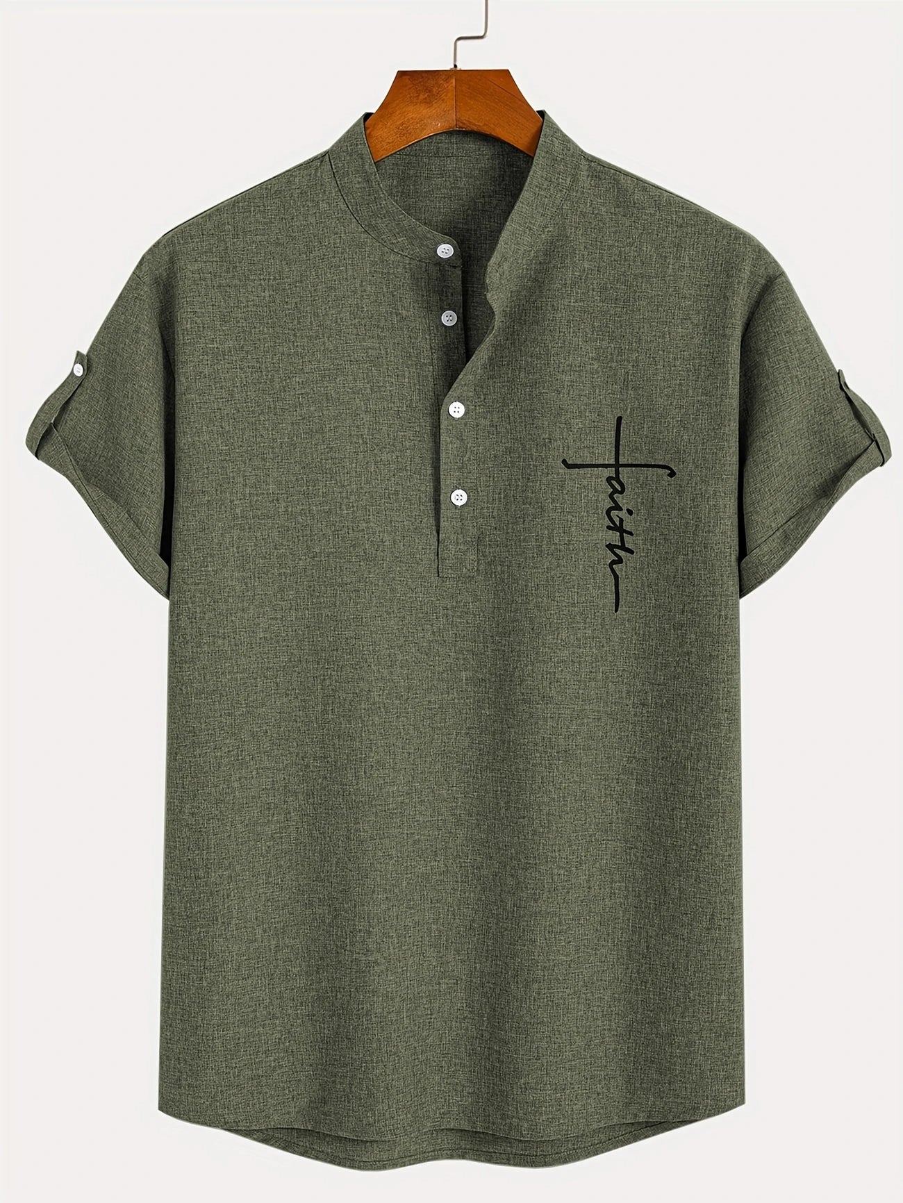 Hayes™ Elegant Short Sleeve High Collar Shirt