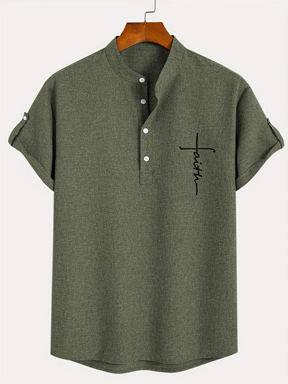 Hayes™ Elegant Short Sleeve High Collar Shirt