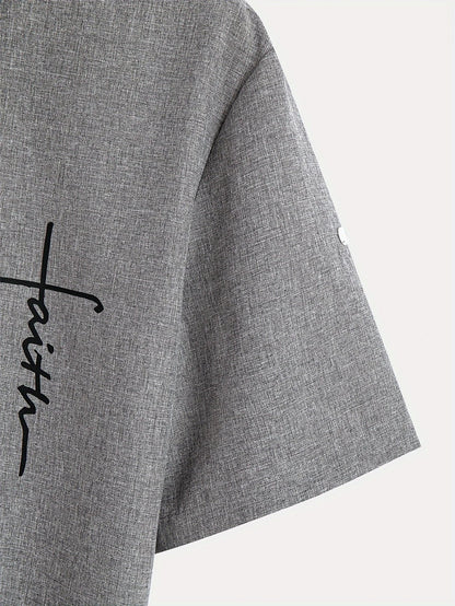Hayes™ Elegant Short Sleeve High Collar Shirt