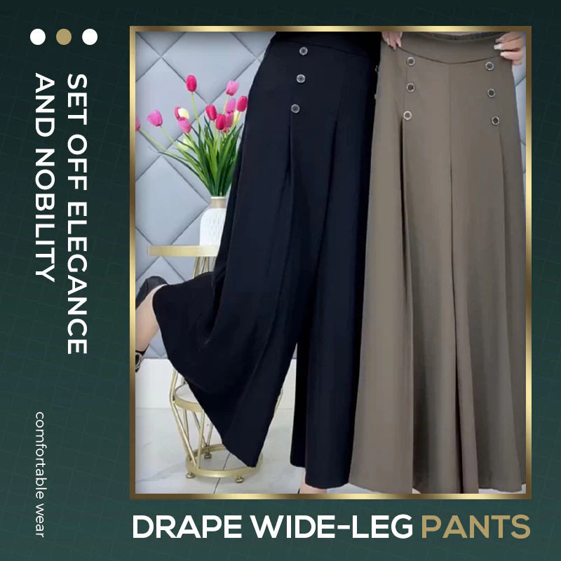Nell™ Elegant Pleated Wide-Leg Trousers