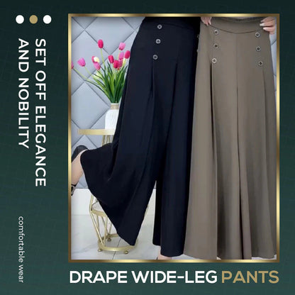 Nell™ Elegant Pleated Wide-Leg Trousers