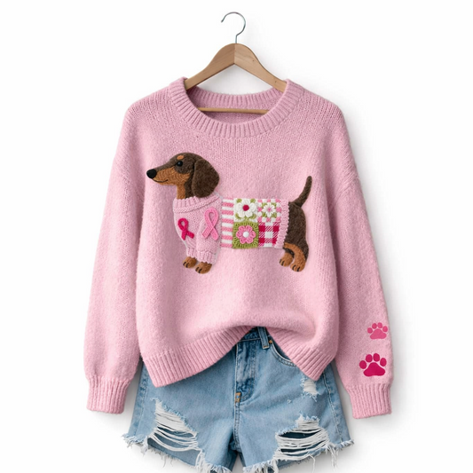 Lula™ Wool Sweater with Dog Design