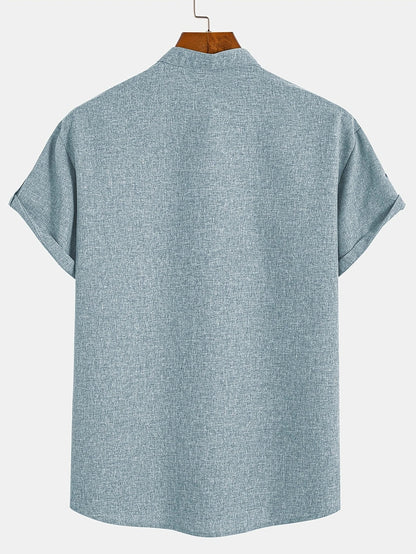 Hayes™ Elegant Short Sleeve High Collar Shirt
