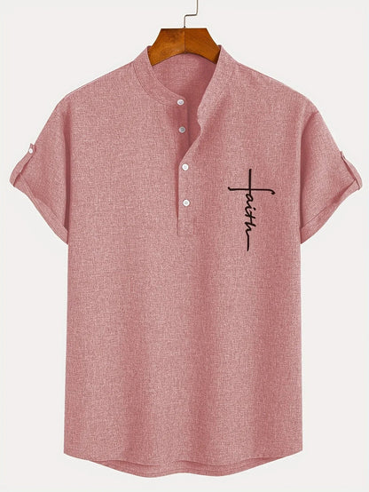 Hayes™ Elegant Short Sleeve High Collar Shirt