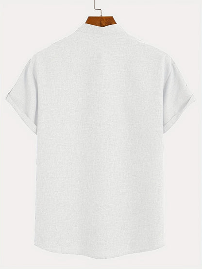 Hayes™ Elegant Short Sleeve High Collar Shirt
