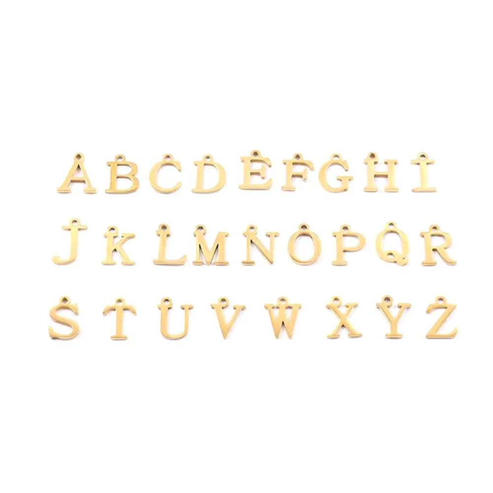 Ganelle™ Necklace with Circular Lock Closure and Initial in Paperclip Shape