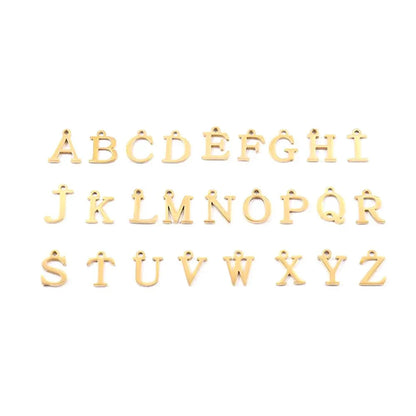 Ganelle™ Necklace with Circular Lock Closure and Initial in Paperclip Shape