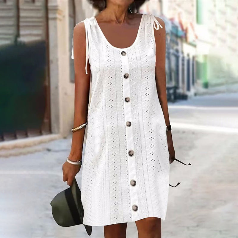 Tove™ Sleeveless Knit Dress with U-Neck and Comfortable Fit