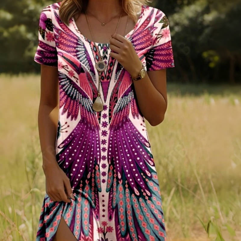 Kit™ Women's Vintage Style Short Sleeve Dress