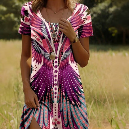 Kit™ Women's Vintage Style Short Sleeve Dress