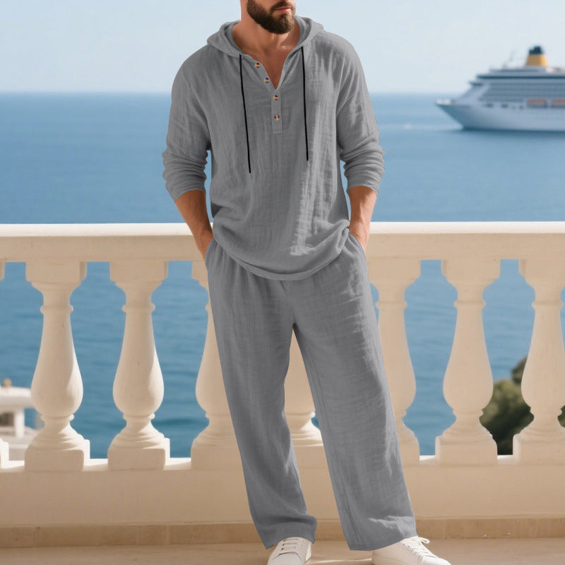 Indirae™ Men's 2-Piece Set: Oversized Hoodie and Pants