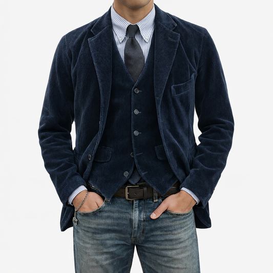 VALTRO™ Men's Velvet Blazer and Vest Set